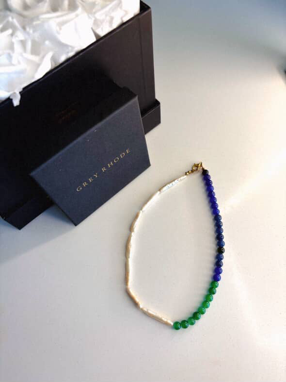 Two Sided Necklace (Chunky Beads and Freshwater Baroque Pearls) Necklace