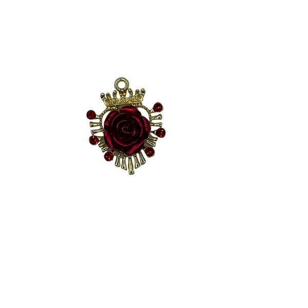 Crowned Rose Charm