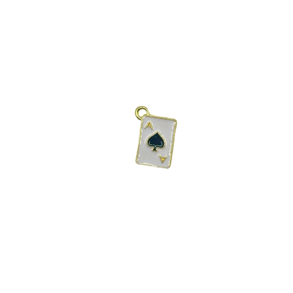 Black Spades Card Charm