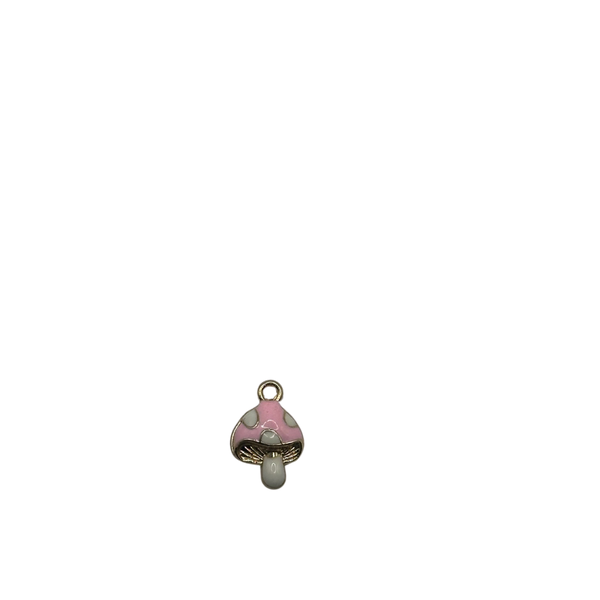 Pink Mushroom Charm