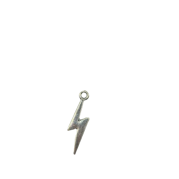 Silver Lightening Bolt Charm