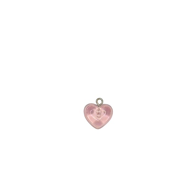 Acrylic Pink Heart Charm