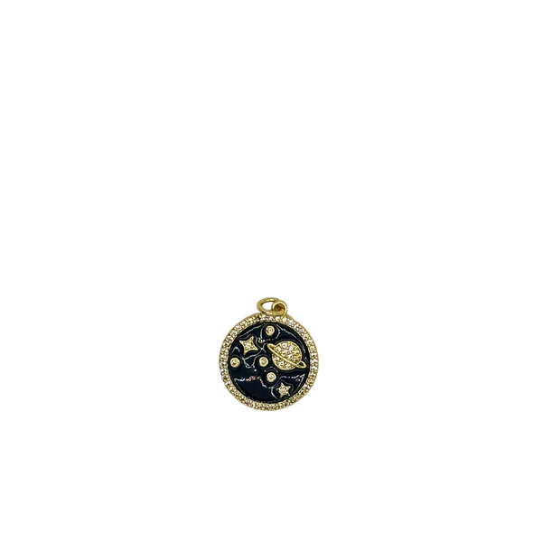 18k Black Galaxy Charm