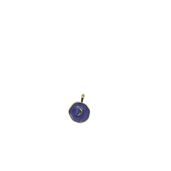 18k Purple Moon Charm