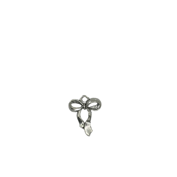 Silver Bow Charm