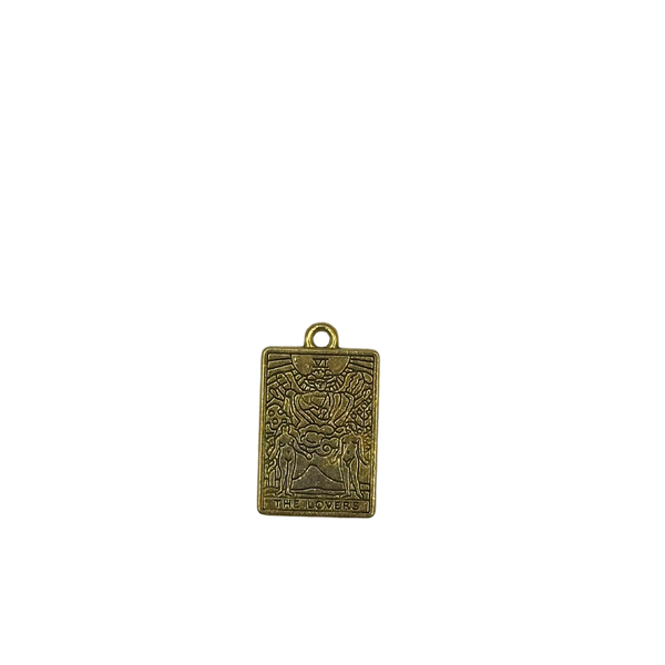 Gold Tarot Card Charm