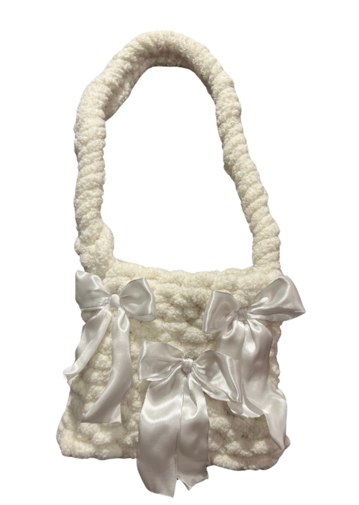 Soft Cotton Bag with Ivory Bows