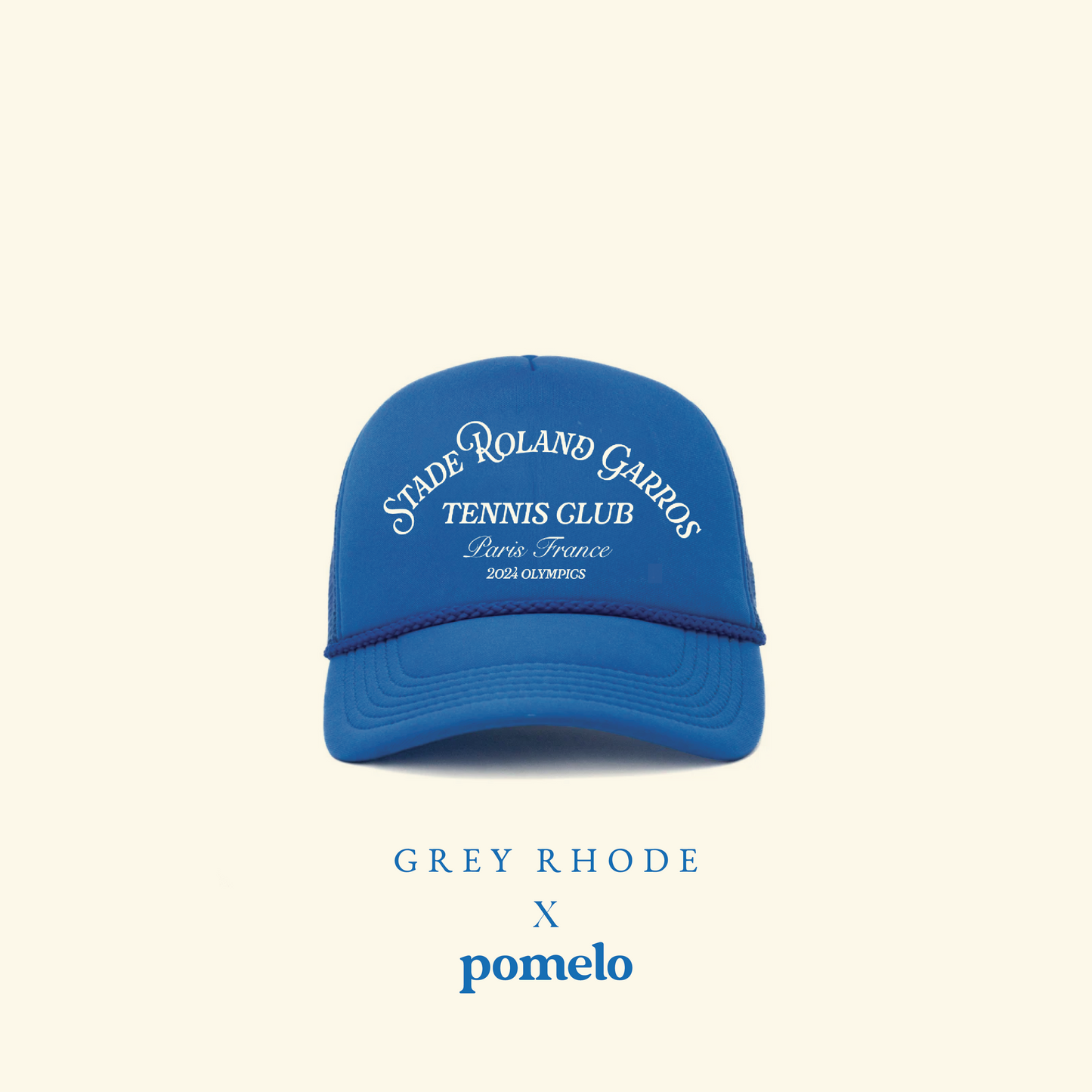 The Roland Garros Olympics 2024 Tennis Club Trucker Hat by Grey Rhode x Pomelo