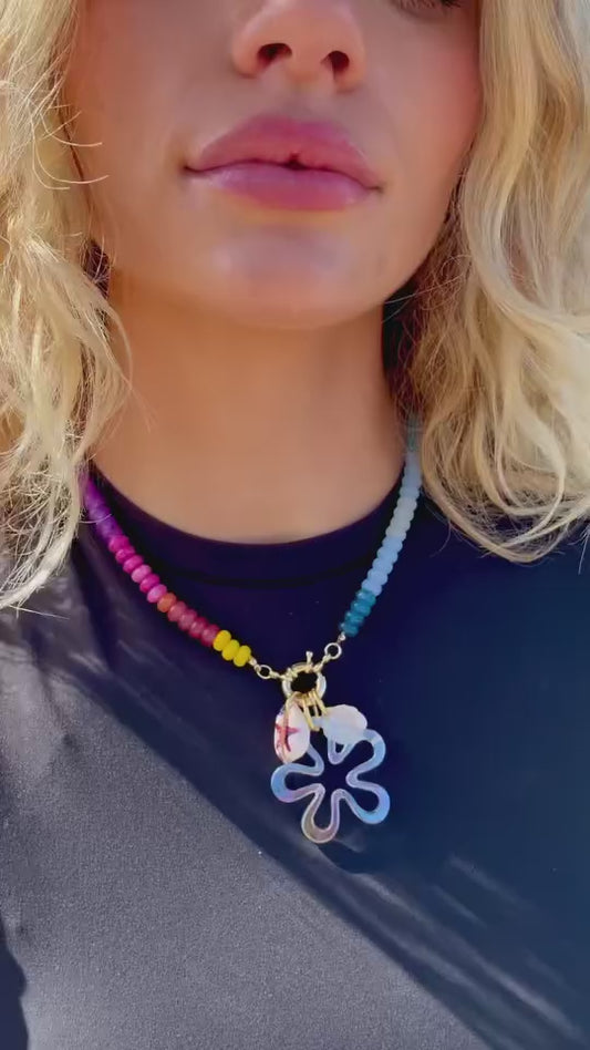 Sweet like Summer Chunky Beaded Charm Necklace