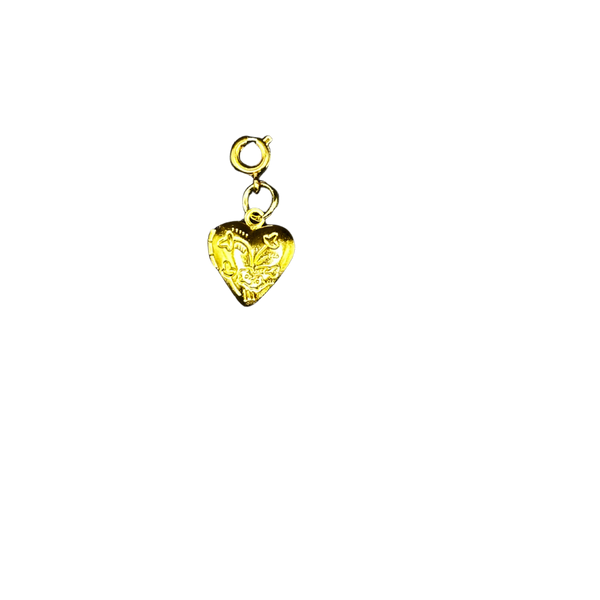 Gold Heart Locket Charm